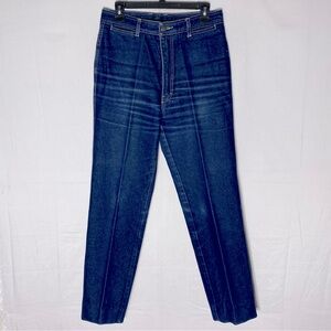 Vintage Jordache Dark Blue Denim High Rise Western Style Straight Leg Jeans 30